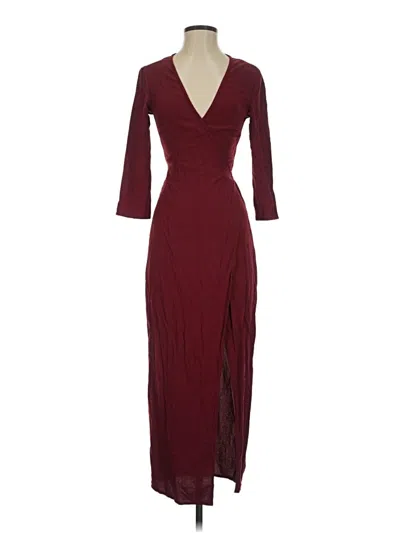 Pre-owned American Apparel Cocktail Dress In Burgundy
