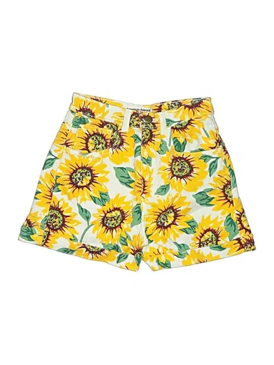 Pre-owned American Apparel Denim Shorts In Yellow