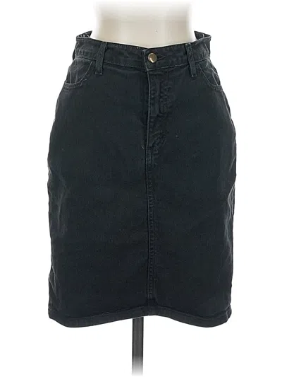 Pre-owned American Apparel Denim Skirt In Black