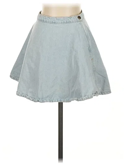 Pre-owned American Apparel Denim Skirt In Blue