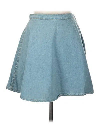 Pre-owned American Apparel Denim Skirt In Blue