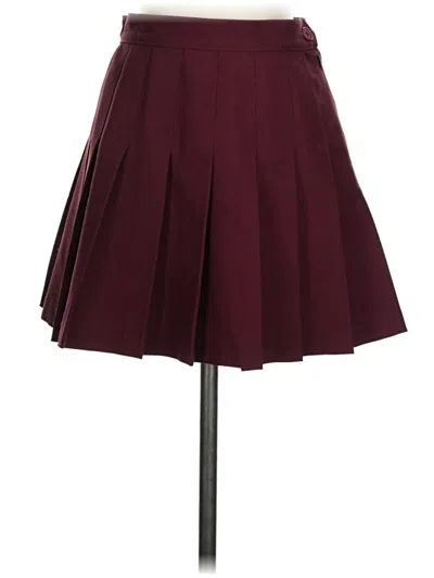 Pre-owned American Apparel Formal Skirt In Burgundy
