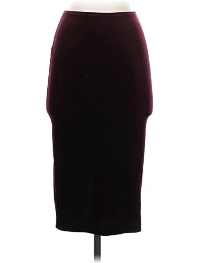Pre-owned American Apparel Formal Skirt In Burgundy