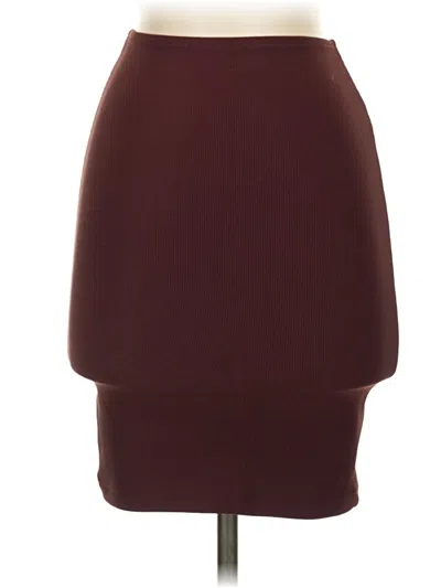 Pre-owned American Apparel Formal Skirt In Burgundy