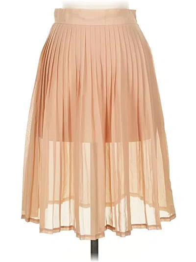 Pre-owned American Apparel Formal Skirt In Tan