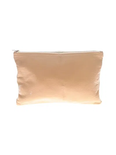 Pre-owned American Apparel Leather Clutch In Gold