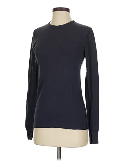 Pre-owned American Apparel Long Sleeve T-shirt In Blue