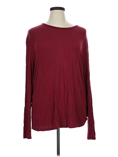 Pre-owned American Apparel Long Sleeve T-shirt In Burgundy