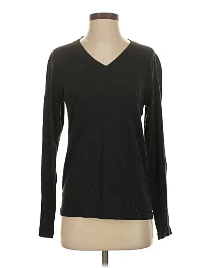 Pre-owned American Apparel Long Sleeve T-shirt In Gray