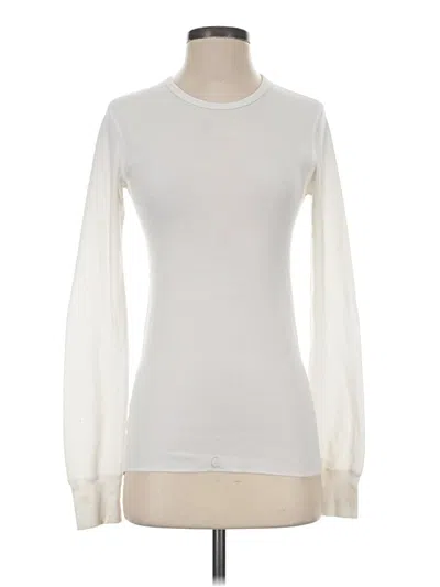 Pre-owned American Apparel Long Sleeve T-shirt In Ivory