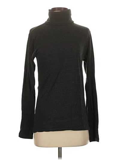 Pre-owned American Apparel Long Sleeve Turtleneck In Gray