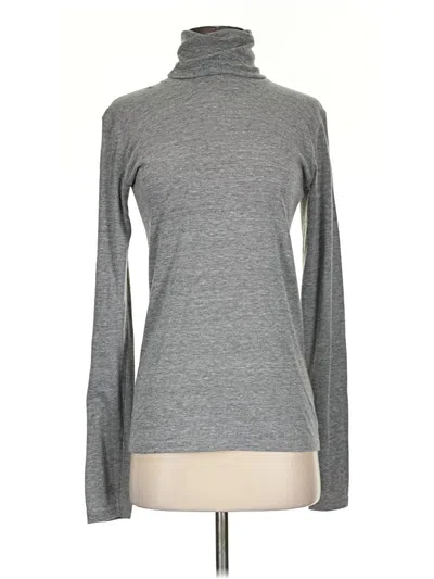 Pre-owned American Apparel Long Sleeve Turtleneck In Gray