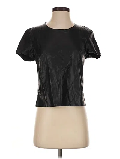 Pre-owned American Apparel Short Sleeve Top Black Crew Neck Tops