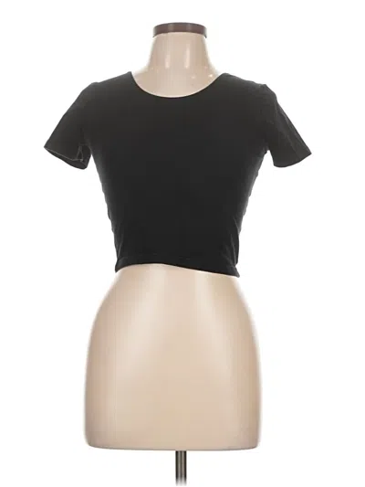 Pre-owned American Apparel Short Sleeve Top Black Scoop Neck Tops