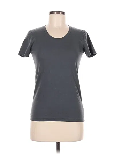 Pre-owned American Apparel Short Sleeve Top Gray Crew Neck Tops