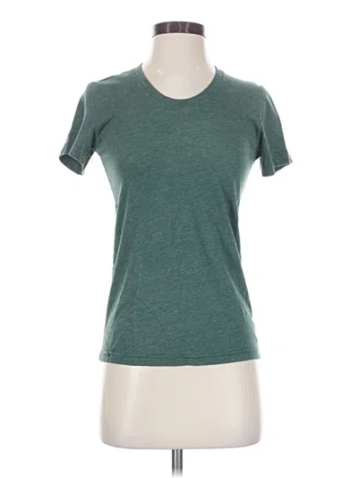 Pre-owned American Apparel Short Sleeve Top Teal Crew Neck Tops