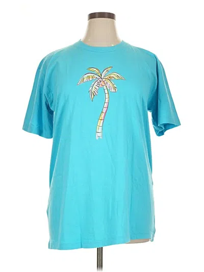 Pre-owned American Apparel Short Sleeve T-shirt In Blue