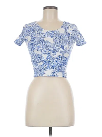 Pre-owned American Apparel Short Sleeve T-shirt In Blue