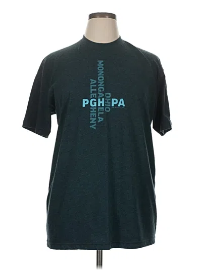 Pre-owned American Apparel Short Sleeve T-shirt In Blue
