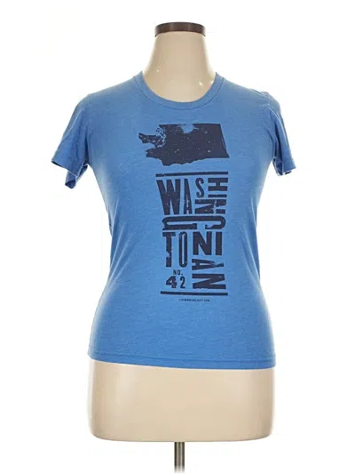 Pre-owned American Apparel Short Sleeve T-shirt In Blue