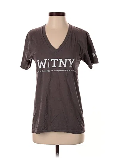 Pre-owned American Apparel Short Sleeve T-shirt In Brown