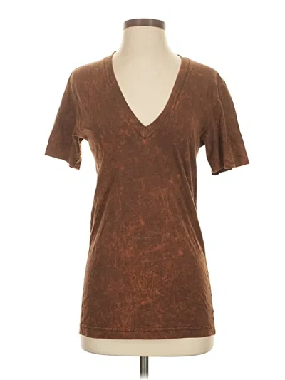 Pre-owned American Apparel Short Sleeve T-shirt In Brown