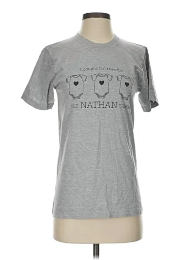 Pre-owned American Apparel Short Sleeve T-shirt In Gray