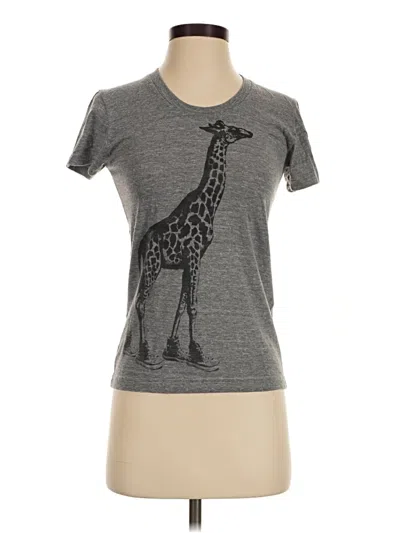 Pre-owned American Apparel Short Sleeve T-shirt In Gray
