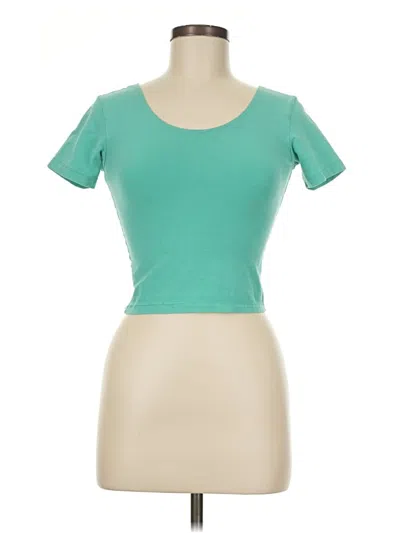 Pre-owned American Apparel Short Sleeve T-shirt In Green