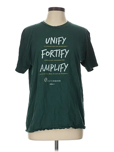 Pre-owned American Apparel Short Sleeve T-shirt In Green