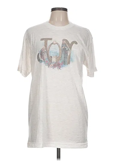 Pre-owned American Apparel Short Sleeve T-shirt In Ivory