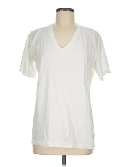 Pre-owned American Apparel Short Sleeve T-shirt In Ivory