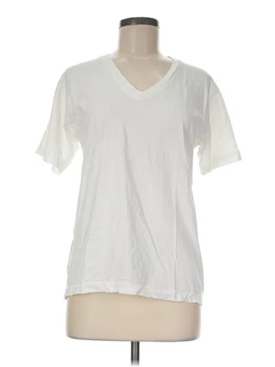 Pre-owned American Apparel Short Sleeve T-shirt In Ivory