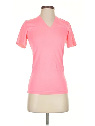 Pre-owned American Apparel Short Sleeve T-shirt In Pink