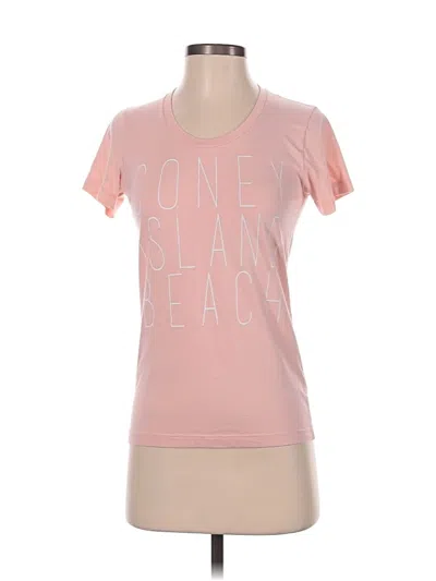 Pre-owned American Apparel Short Sleeve T-shirt In Pink