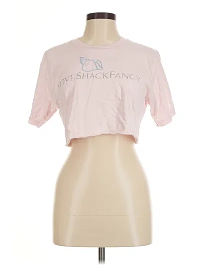 Pre-owned American Apparel Short Sleeve T-shirt In Pink