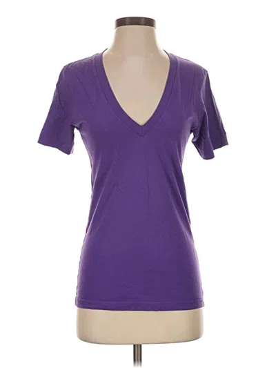 Pre-owned American Apparel Short Sleeve T-shirt In Purple