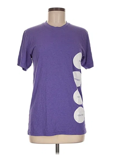 Pre-owned American Apparel Short Sleeve T-shirt In Purple