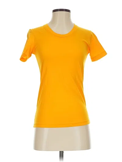 Pre-owned American Apparel Short Sleeve T-shirt In Yellow