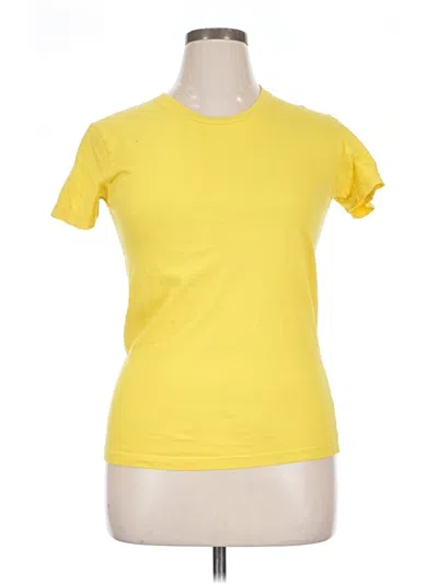 Pre-owned American Apparel Short Sleeve T-shirt In Yellow