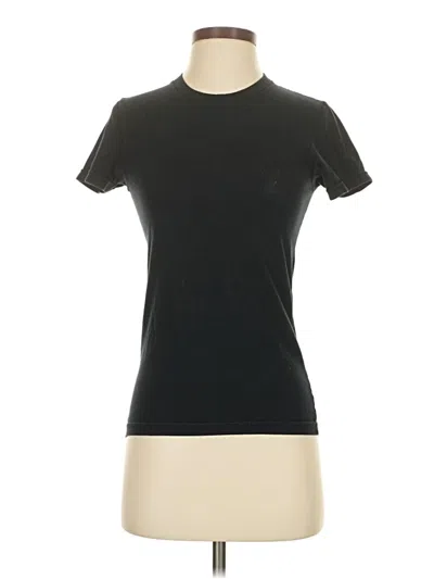 Pre-owned American Apparel Short Sleeve Turtleneck In Black