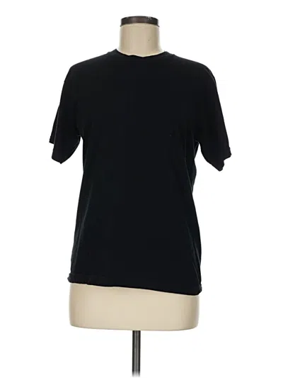 Pre-owned American Apparel Short Sleeve Turtleneck In Black