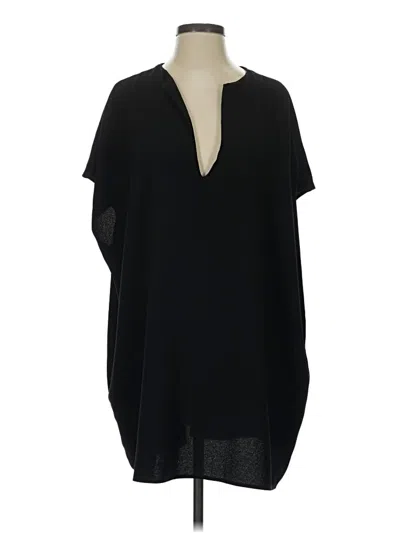 Pre-owned American Apparel Short Sleeve Turtleneck In Black
