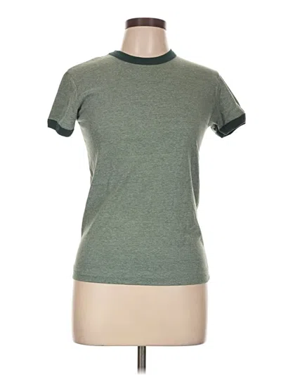 Pre-owned American Apparel Short Sleeve Turtleneck In Green