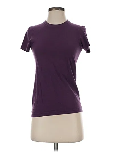 Pre-owned American Apparel Short Sleeve Turtleneck In Purple