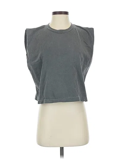 Pre-owned American Apparel Sleeveless T-shirt In Gray