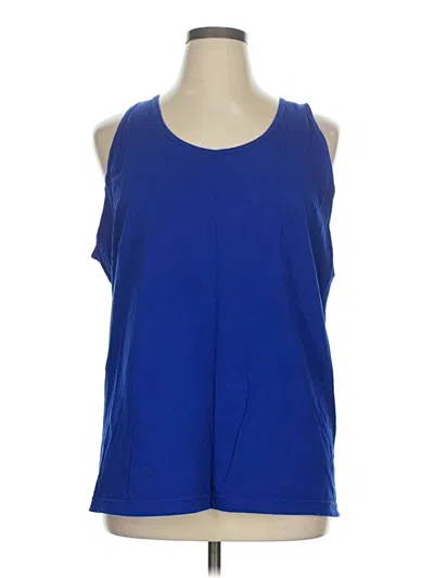 Pre-owned American Apparel Sleeveless T-shirt In Blue