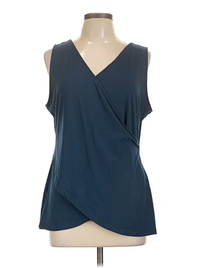 Pre-owned American Apparel Sleeveless T-shirt In Blue