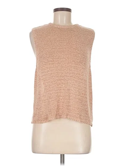 Pre-owned American Apparel Sleeveless T-shirt In Brown