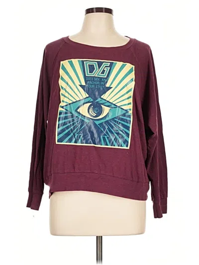 Pre-owned American Apparel Sweatshirt In Burgundy